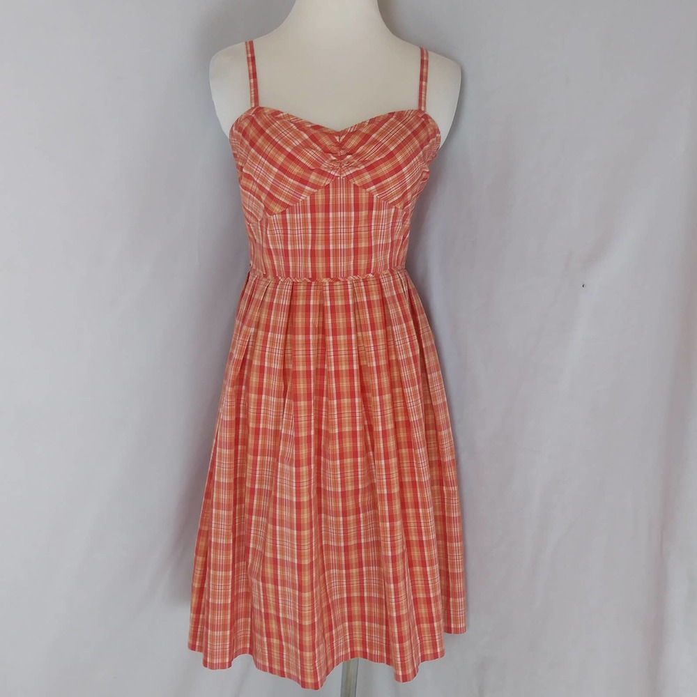 Ann taylor‎ LoFT Y2K spaghetti dress plaid Skater